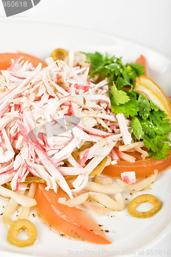 Image of salad of crab meat