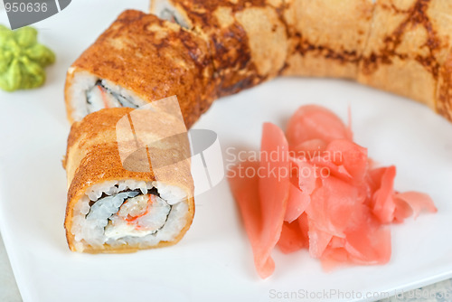 Image of pancake sushi