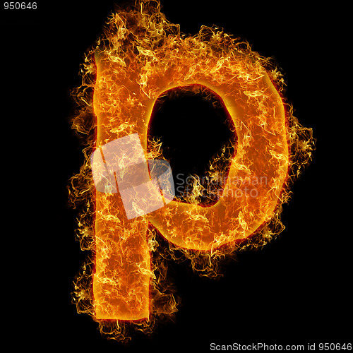 Image of Fire small letter P
