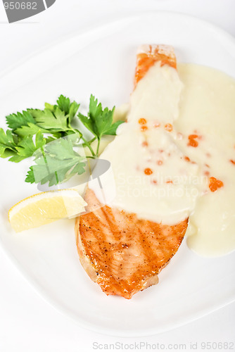 Image of Grilled salmon steak