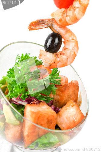 Image of Fried kebab of shrimps and fish