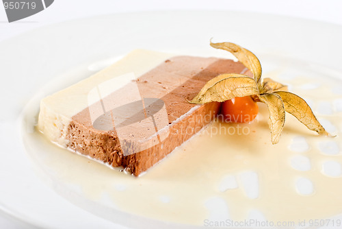 Image of dessert from three different kind of chocolate