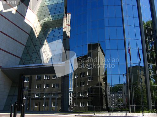 Image of Modern building with reflections 