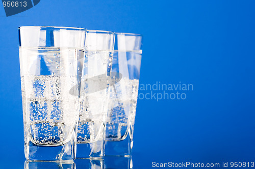 Image of three glasses with cold water