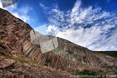 Image of mountain and blue sky