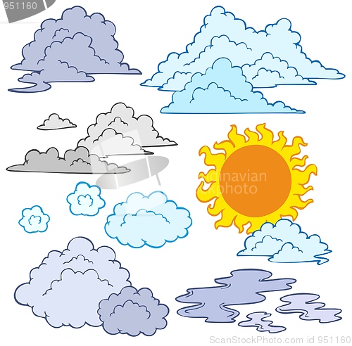 Image of Various clouds and Sun