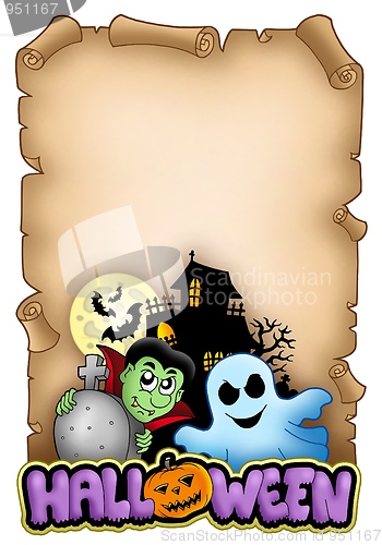 Image of Parchment with Halloween theme 3