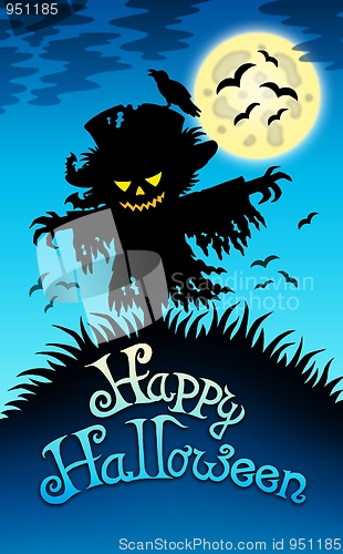 Image of Halloween image with scarecrow