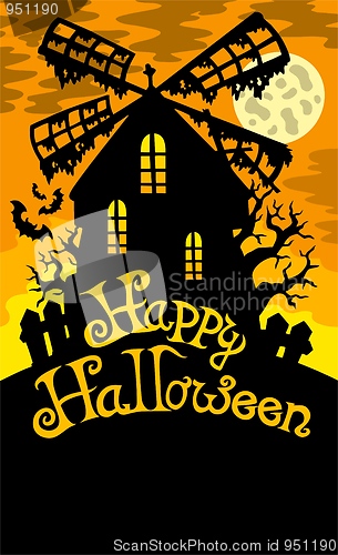 Image of Mill with Happy Halloween sign 2