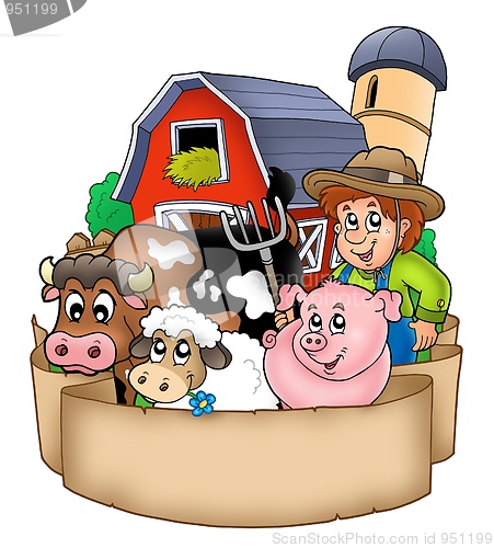 Image of Banner with barn and country animals