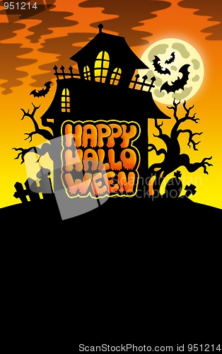 Image of Halloween image with old house 1