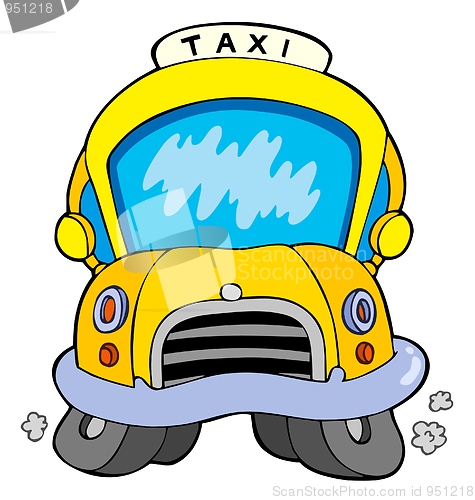 Image of Cartoon taxi car