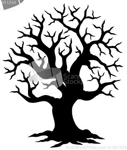 Image of Hollow tree silhouette