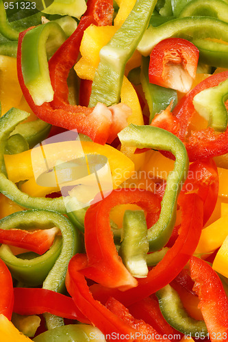 Image of Bell pepper slices background