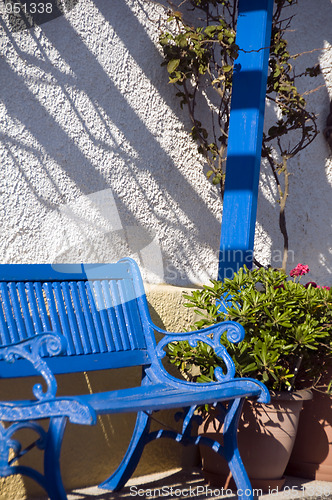 Image of typical scene street greek islands