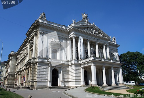 Image of Front view of Mahen Theatre in Brno