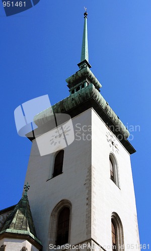 Image of Jacob church tower in Brno, Czech Republic