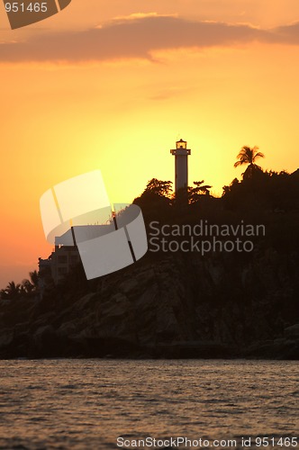 Image of Beach during the sunset, Puerto Escondido, Mexico