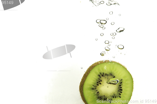 Image of slice kiwi in waer