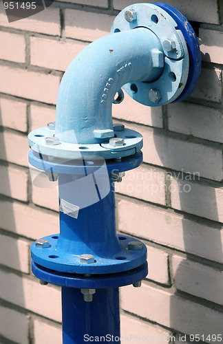Image of Blue pipe line