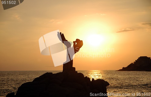 Image of Beach during the sunset, Puerto Escondido, Mexico