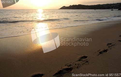 Image of Beach during the sunset, Puerto Escondido, Mexico