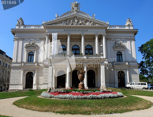 Image of Front view of Mahen Theatre in Brno
