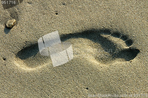 Image of Footprint in sand in Puerto Escondido, Mexico