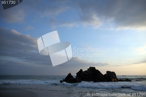 Image of Beach during the sunset, Puerto Escondido, Mexico