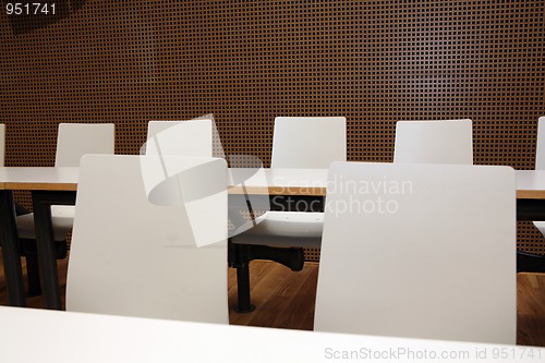 Image of Boardroom with white seats