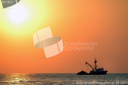 Image of Sunset over sea in Puerto Escondido