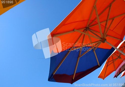 Image of colorful beach umbrellas