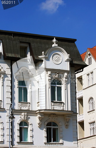 Image of White historical house in Brno, Czech republic