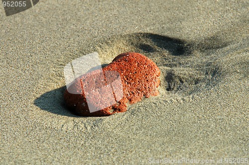 Image of Stone on beach, Puerto Escondido