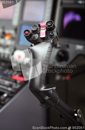 Image of Cockpit of helicopter