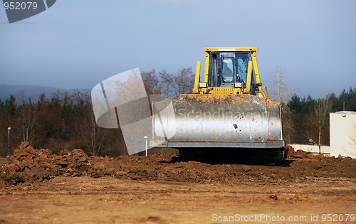 Image of Yellow excavator