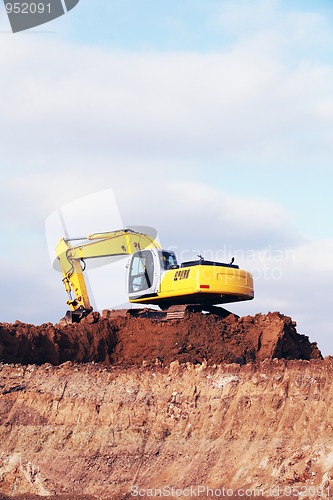 Image of Yellow excavator