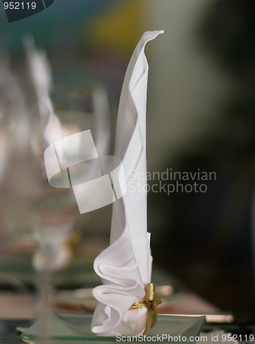 Image of Napkin on a restaurant table