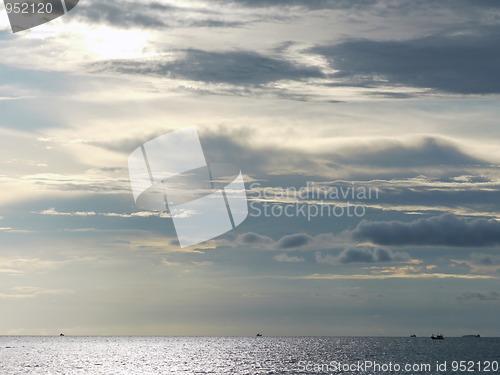 Image of Cloudy sky and ocean