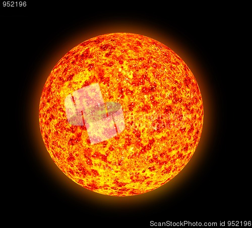 Image of Illustration of sunspot activity