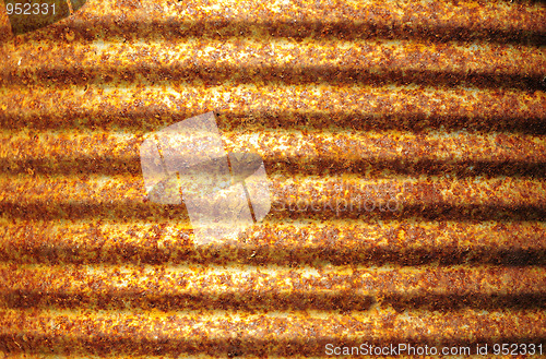 Image of Rusty corrugated metal surface