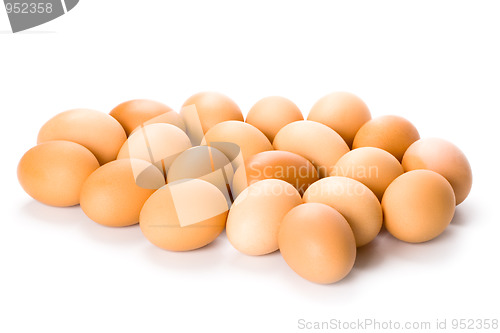 Image of twenty brown eggs