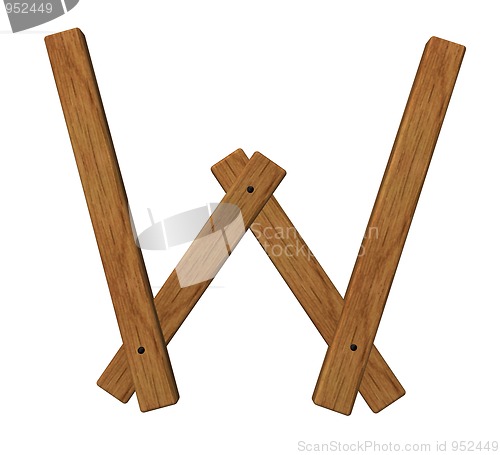 Image of wooden w