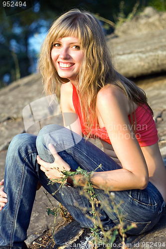 Image of Pretty smiling woman