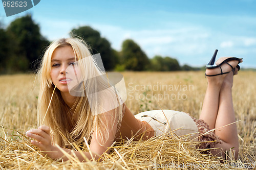 Image of playful blonde