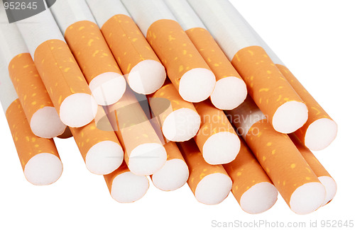 Image of Heap of cigarettes with filter