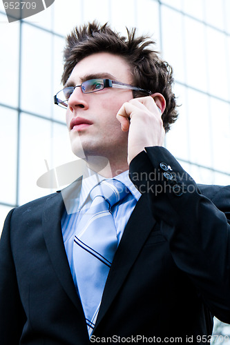 Image of business man in rush