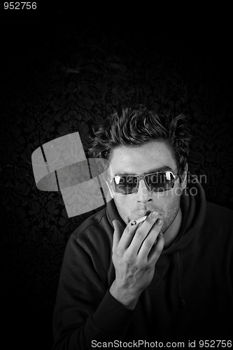 Image of smoking a cigarette