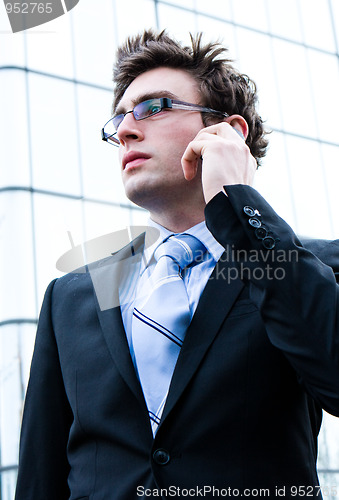 Image of business man in rush