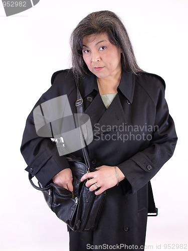 Image of Female in Overcoat